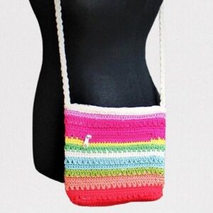 NWOT Multicolor Crocheted Purse